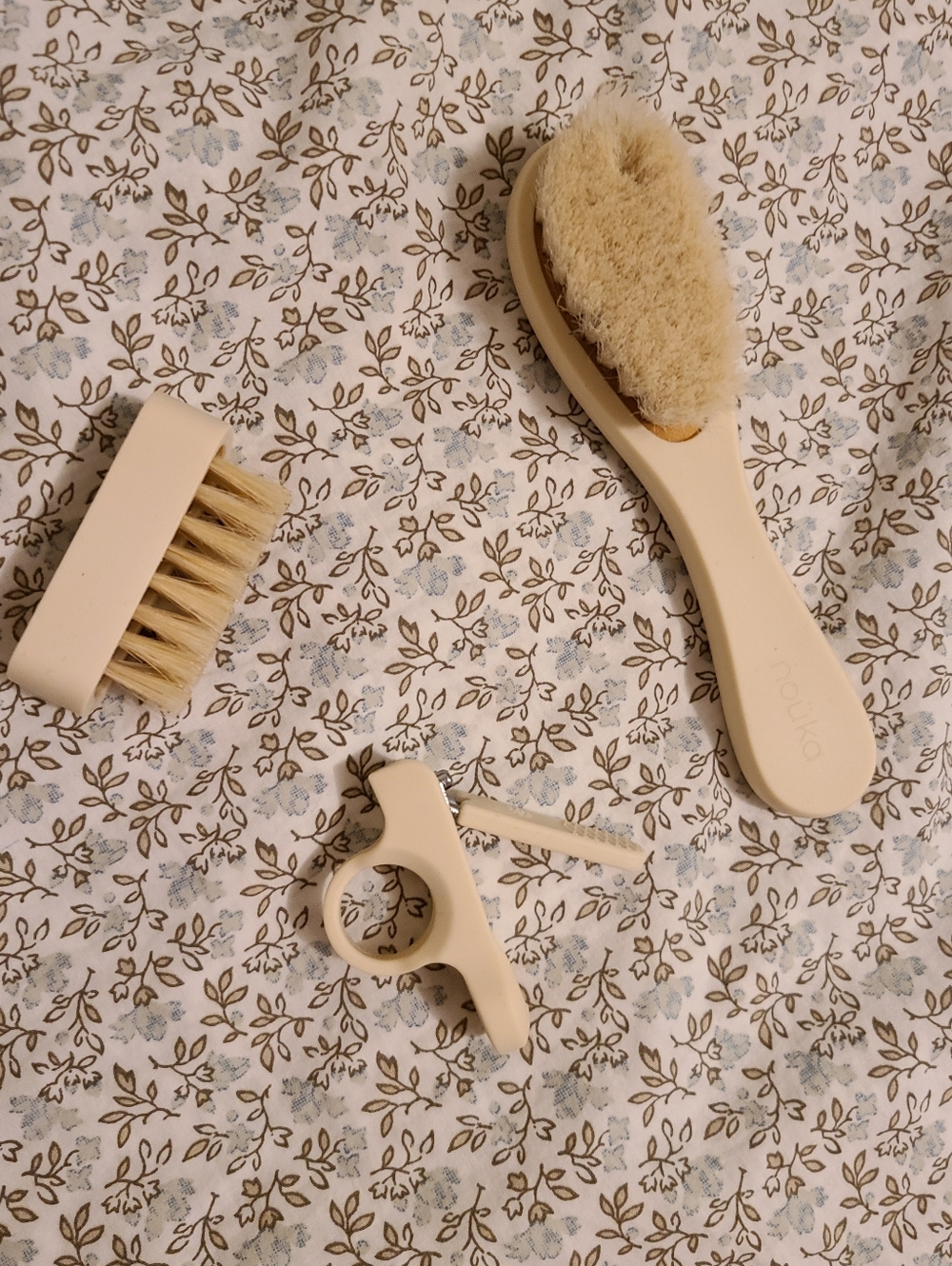 nouka Baby Care Kit Set - Hair Brush, Nail Clippers & Nail Brush